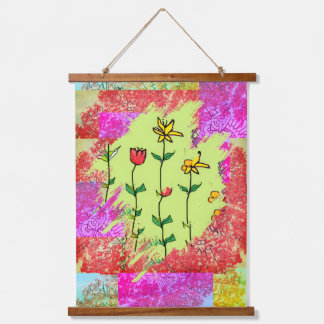 Paint Swatch Floral Hanging Tapestry
