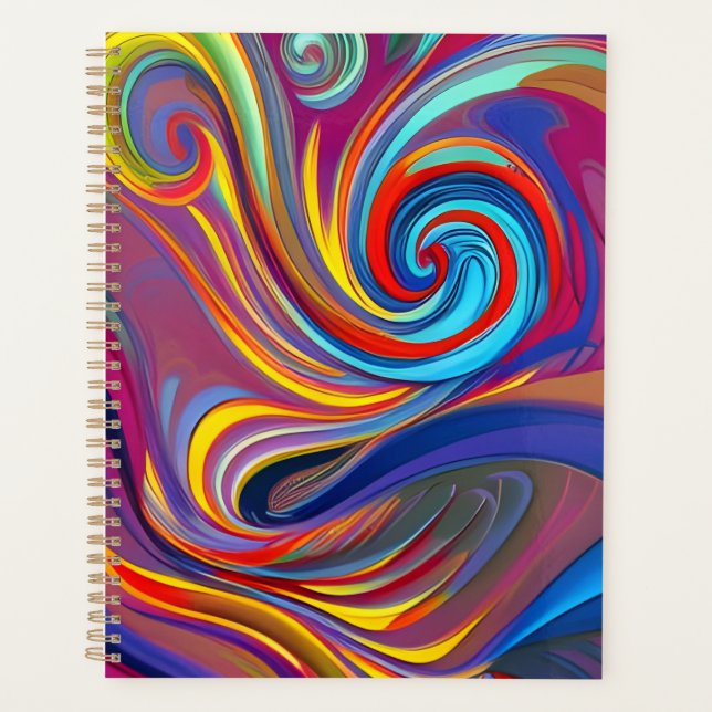 Paint Swirl coloré Abstrait (Devant)