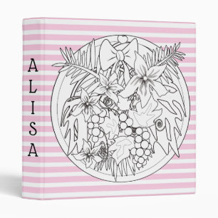 Paint the picture yourself a tropical pattern binder