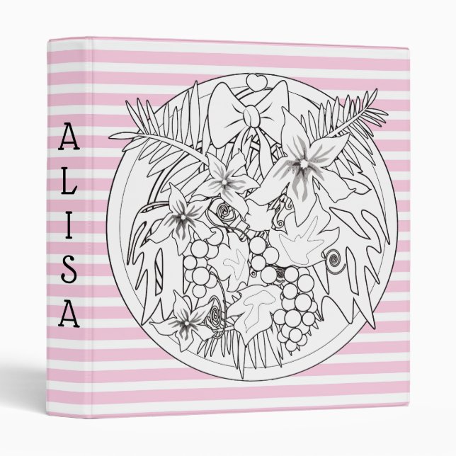 Paint the picture yourself a tropical pattern binder (Front/Spine)