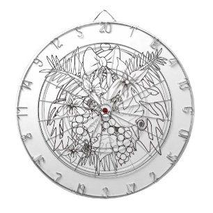 Paint the picture yourself a tropical pattern dartboard