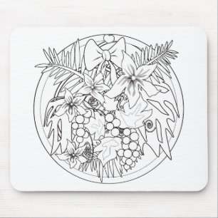 Paint the picture yourself a tropical pattern mouse pad