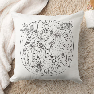 Paint the picture yourself a tropical pattern throw pillow