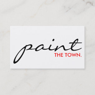 paint the town. (colour customizable) business card