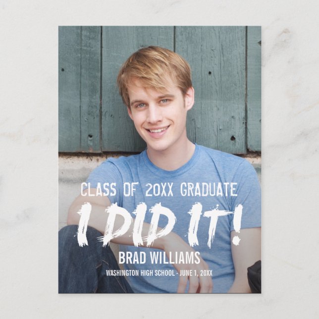 Paint The Town Graduation Announcement (Front)