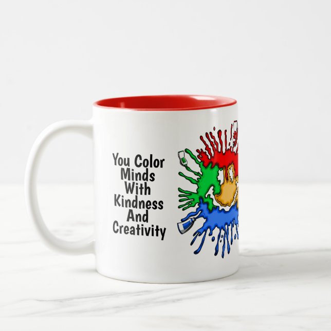 Paint Tube Smile Teacher Mug (Gauche)