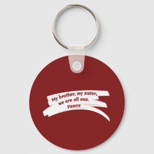 Paint Wipe Peace Message Keychain