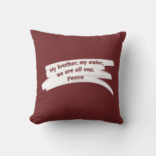 Paint Wipe Peace Message Throw Pillow