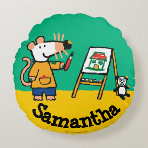 Paint with Maisy! Round Pillow