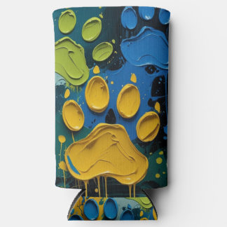 Paint with paws seltzer can cooler