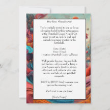 Paintball Anniversaire Carte d'invitation