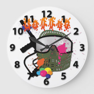 Paintball - Baller Round Wall Horloge