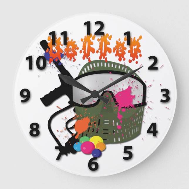 Paintball - Baller Round Wall Horloge (Recto)