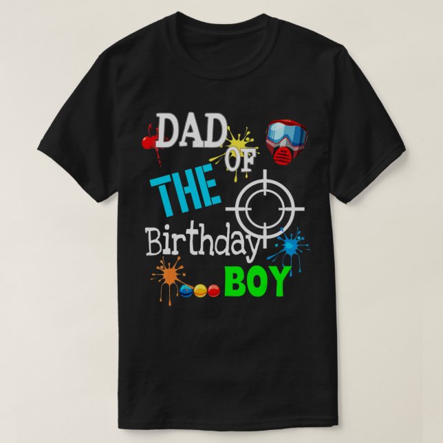 Paintball Birthday Matching Family Set Outfit  T-Shirt (Design Front)