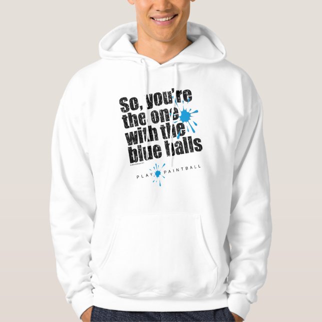 Paintball Blue Balls Hoodie (Front)