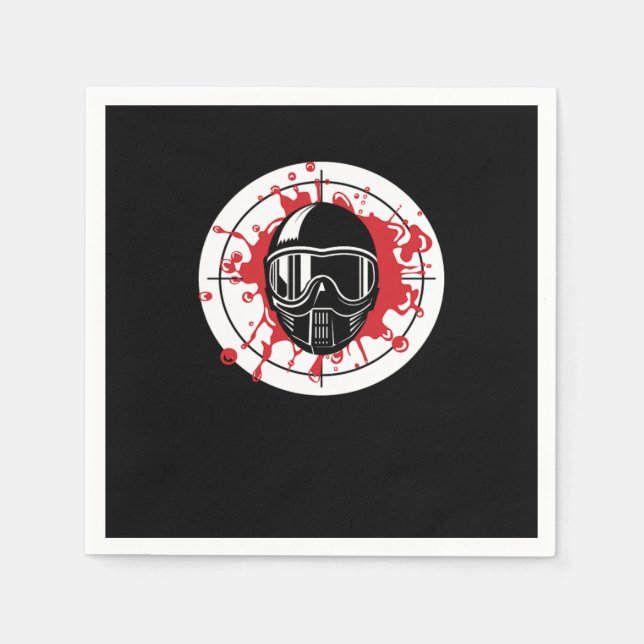 Paintball Bullseye Paintball Target Player Marker  Napkin (Front)