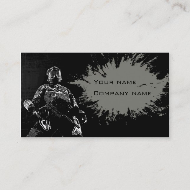 Paintball business card (Front)