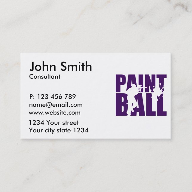 Paintball Business Card (Front)