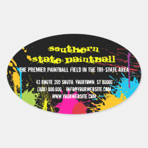 Paintball Business Promotional Sticker