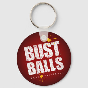 Paintball Bust Balls Keychain
