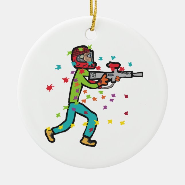 Paintball Ceramic Ornament (Front)