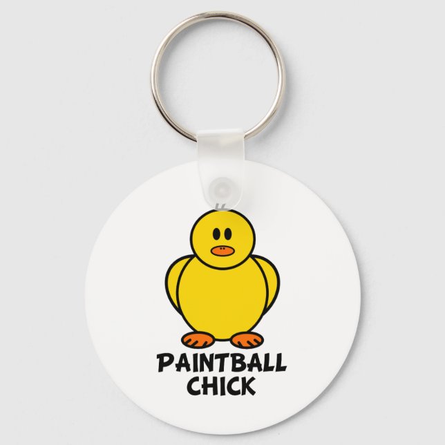 Paintball Chick Keychain (Front)