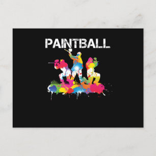 Paintball Colour Splat Paintball Player Gift Postcard