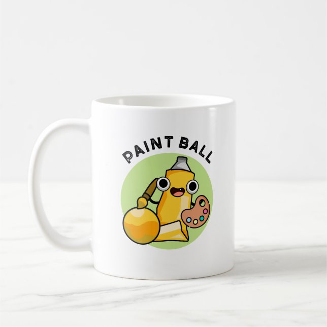 Paintball Funny Paint Pun  Coffee Mug (Left)