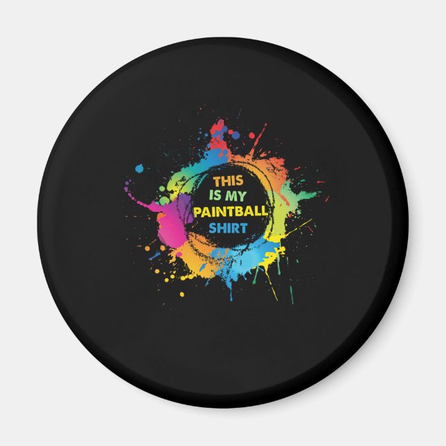 Paintball Game Colour Balls Paintball Marker Gift Magnet (Front)
