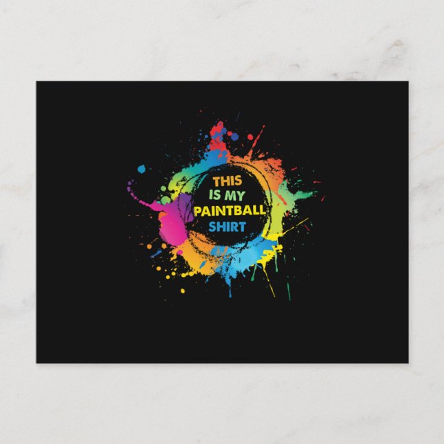 Paintball Game Colour Balls Paintball Marker Gift Postcard (Front)