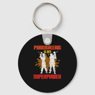 Paintball Is My Superpower Paintball Player Gift Keychain