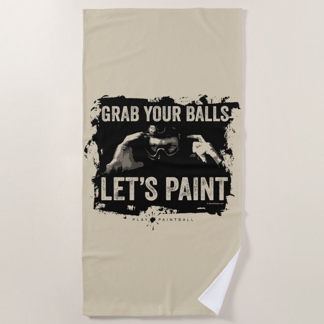 Paintball Let’s Paint Beach Towel (Front)