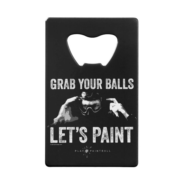 Paintball Let’s Paint Wallet Bottle Opener (Front)
