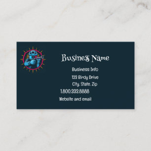 Paintball Logo Game Player Pop Art Graphic  Business Card