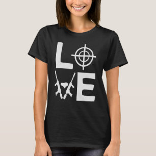 Paintball Love Woodsball Paintballer Paint Gun T-Shirt