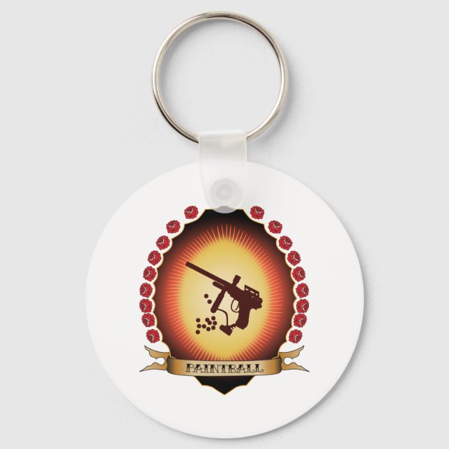 Paintball Mandorla Keychain (Front)