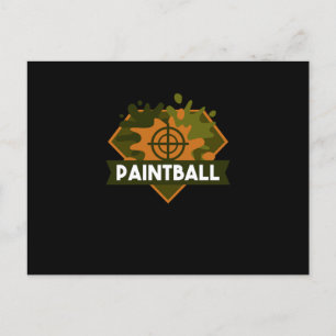 Paintball Military Target Paintball Marker Gift Postcard