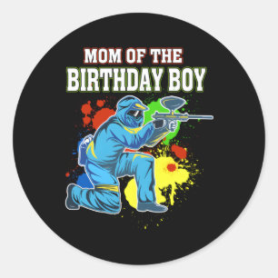 Paintball Mom Of The Py Paintball Classic Round Sticker