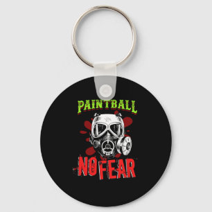 Paintball No Fear Paintball Player Paintball Marke Keychain