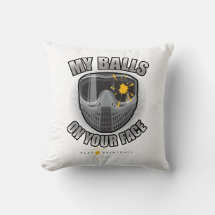 Paintball On Your Face Throw Pillow