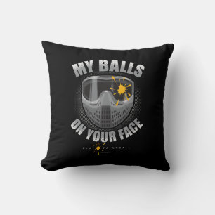 Paintball On Your Face Throw Pillow