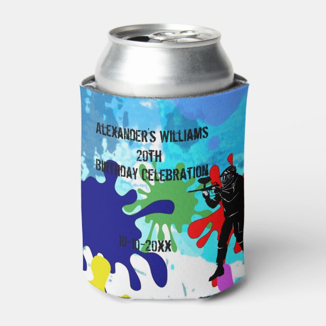 Paintball Party Can Cooler (Can Front)