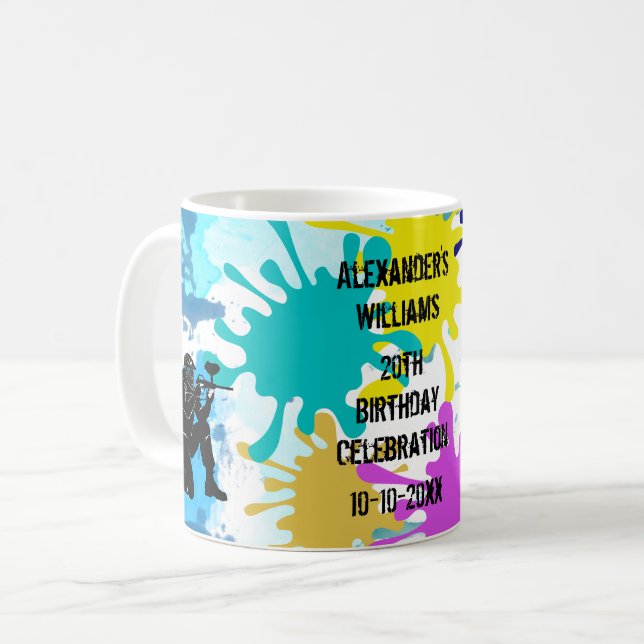 Paintball Party Coffee Mug (Front Left)