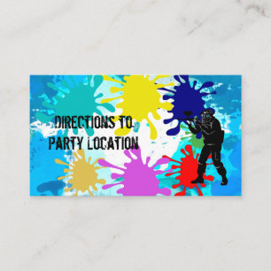 Paintball Party Enclosure Card