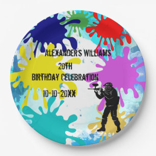 Paintball Party Paper Plate