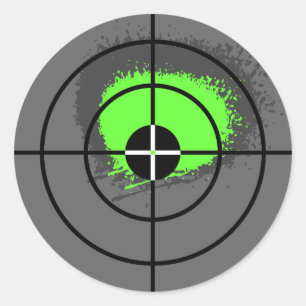 Paintball party stickers   paint splatter target