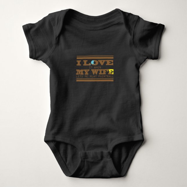 Paintball Player Gotcha Team Baby Bodysuit (Front)