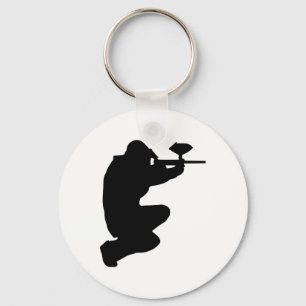 Paintball player keychain