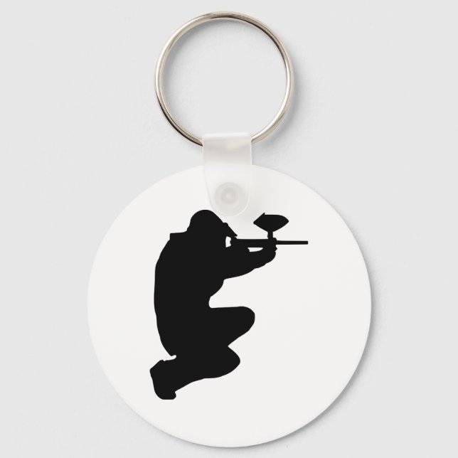Paintball player keychain (Front)
