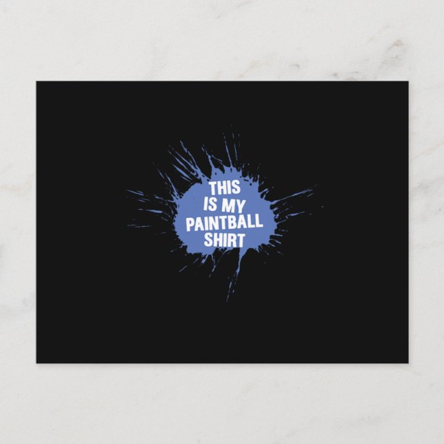 Paintball Player Paintball Outfit Paintball Marker Postcard (Front)